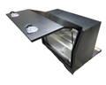Flat Aluminium Side Opening Toolbox with Whale Tail Lock - Black - 1200x600x850mm-Aussie 4x4 Pro