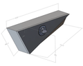Flat Aluminium Tapered Undertray Toolboxes - Pair - 1010x210x400mm-Aussie 4x4 Pro