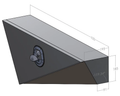 Flat Aluminium Tapered Undertray Toolboxes - Pair - 1050x210x400mm-Aussie 4x4 Pro