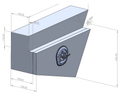 Flat Aluminium Tapered Undertray Toolboxes - Pair - 600x230x440mm-Aussie 4x4 Pro