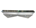 Flat Aluminium Tapered Undertray Toolboxes - Pair - 900x230x440mm-Aussie 4x4 Pro