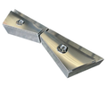 Flat Aluminium Tapered Undertray Toolboxes - Pair - 900x230x440mm-Aussie 4x4 Pro