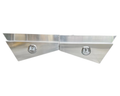 Flat Aluminium Tapered Undertray Toolboxes - Pair - 900x230x440mm-Aussie 4x4 Pro