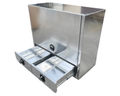 Flat Aluminium Toolbox with Shelf & Drawers - 1400x600x1150mm-Aussie 4x4 Pro