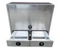 Flat Aluminium Toolbox with Shelf & Drawers - 1400x600x1150mm-Aussie 4x4 Pro