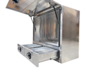 Flat Aluminium Toolbox with Shelf & Drawers - 1400x600x1150mm-Aussie 4x4 Pro