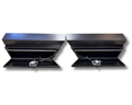 Flat Aluminium Undertray Toolboxes - Black - Pair - 900x230x400mm-Aussie 4x4 Pro
