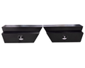 Flat Aluminium Undertray Toolboxes - Black - Pair - 900x230x400mm-Aussie 4x4 Pro
