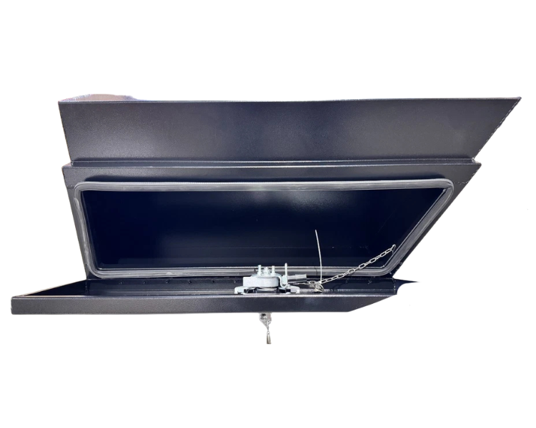 Flat Aluminium Undertray Toolboxes - Black - Pair - 900x230x400mm-Aussie 4x4 Pro