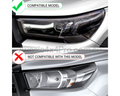Head Light Trims for Toyota Hilux SR / SR5 / Rogue / Rugged X - Matte Black (2021 - 2024)-Aussie 4x4 Pro