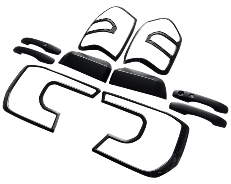 Head Light, Tail Light, Door Handle & Mirror Cover Set for PY Ford Ranger Next Gen - Matte Black (2022 Onwards)-Aussie 4x4 Pro