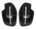 Mirror Covers with LED Light for D23 NP300 Nissan Navara - Matte Black - Pair (2015 Onwards)-Aussie 4x4 Pro