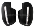 Mirror Covers with LED Light for D23 NP300 Nissan Navara - Matte Black - Pair (2015 Onwards)-Aussie 4x4 Pro