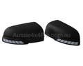 Mirror Covers with LED Light for Mazda BT-50 - Matte Black - Pair (2012 - 2019)-Aussie 4x4 Pro
