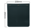 Universal Mud Flaps - Black - Set of 4 - 250x230mm-Aussie 4x4 Pro