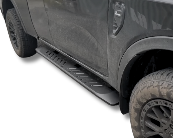 Steel Side Steps for Ford Ranger Next Gen Super Cab - Matt Black (09/2 ...