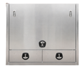 Flat Aluminium Toolbox with Shelf & Drawers - 1400x600x1150mm-Aussie 4x4 Pro