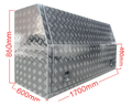 Aluminium Full Side Opening Checker Plate Toolbox with 6 Drawers - 1700x600x850mm-Aussie 4x4 Pro