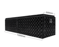 Aluminium Checker Plate 3-Door Toolbox - Black - 1500x500x500mm-Aussie 4x4 Pro