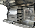 Aluminium Full Side Opening Checker Plate Toolbox with 6 Drawers - 1800x600x850mm-Aussie 4x4 Pro