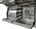 Aluminium Full Side Opening Checker Plate Toolbox with 6 Drawers - 1700x600x850mm-Aussie 4x4 Pro