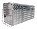 Aluminium Checker Plate Toolbox with Left & Right Slide Trays - Black - 1400x500x730mm-Aussie 4x4 Pro