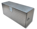Aluminium Checker Plate Toolbox with Slide Tray & Vent - 1450x500x700mm-Aussie 4x4 Pro