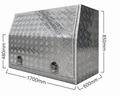 Aluminium Full Side Opening Checker Plate Toolbox - 1700x600x850mm-Aussie 4x4 Pro
