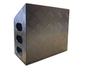 Aluminium Checker Plate Jerry Can Holder - Black - 380x200x340mm-Aussie 4x4 Pro