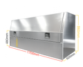 Flat Aluminium 3/4 Side Opening Toolbox with Shelf - 1700x600x850mm-Aussie 4x4 Pro