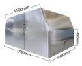 Flat Aluminium Gullwing Canopy Toolbox - 1780x1000x850mm-Aussie 4x4 Pro