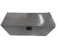 Aluminium Checker Plate Toolbox with Slide Tray & Vent - Black - 1450x500x700mm-Aussie 4x4 Pro