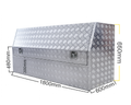 Aluminium 3/4 Side Opening Checker Plate Toolbox - 1800x600x850mm-Aussie 4x4 Pro