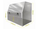 Flat Aluminium 3/4 Side Opening Toolbox - 1400x600x850mm-Aussie 4x4 Pro