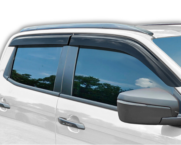 X-CAR Weather Shield Weathershields Window Visors Compatible with Isuzu D-MAX Dual Cab 2012-2020