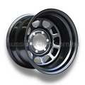 15x10 Steel D-Hole Wheel Rim for 60 Series Toyota Landcruiser (-44 Offset / 6/139.7 PCD) - Black-Aussie 4x4 Pro