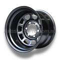 15x10 Steel D-Hole Wheel Rim for Toyota Hilux IFS Pre-2005 (-44 Offset / 6/139.7 PCD) - Black-Aussie 4x4 Pro