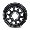15x10 Steel D-Hole Wheel Rim for Toyota Hilux LFS Pre-1997 (-44 Offset / 6/139.7 PCD) - Black-Aussie 4x4 Pro