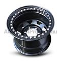 15x10 Steel Imitation Beadlock Wheel Rim for 40 / 45 Series Toyota Landcruiser (-44 Offset / 6/139.7 PCD) - Black-Aussie 4x4 Pro