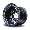 15x10 Steel Imitation Beadlock Wheel Rim for 60 Series Toyota Landcruiser (-44 Offset / 6/139.7 PCD) - Black-Aussie 4x4 Pro