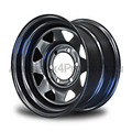15x7 Steel Triangle-Hole Wheel Rim for Holden Jackaroo (+10 Offset / 6/139.7 PCD) - Black-Aussie 4x4 Pro