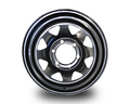 15x7 Steel Triangle-Hole Wheel Rim for Mazda BT-50 Pre-2011 (+10 Offset / 6/139.7 PCD) - Black-Aussie 4x4 Pro
