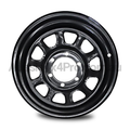 15x8 Steel D-Hole Wheel Rim for 40 / 45 Series Toyota Landcruiser (-23 Offset / 6/139.7 PCD) - Black-Aussie 4x4 Pro