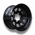 15x8 Steel D-Hole Wheel Rim for Toyota Hilux IFS Pre-2005 (-23 Offset / 6/139.7 PCD) - Black-Aussie 4x4 Pro
