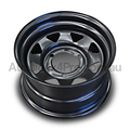 15x8 Steel Triangle-Hole Wheel Rim for Holden Rodeo Pre-2003 (0 Offset / 6/139.7 PCD) - Black-Aussie 4x4 Pro