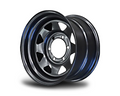 15x8 Steel Triangle-Hole Wheel Rim for Mazda BT-50 Pre-2011 (0 Offset / 6/139.7 PCD) - Black-Aussie 4x4 Pro