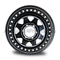 16x10 Steel Imitation Beadlock Wheel Rim for 40 / 45 Series Toyota Landcruiser (-44 Offset / 6/139.7 PCD) - Black-Aussie 4x4 Pro
