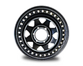 16x10 Steel Imitation Beadlock Wheel Rim for 70 / 73 / 75 Series Toyota Landcruiser (-44 Offset / 6/139.7 PCD) - Black-Aussie 4x4 Pro