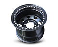 16x10 Steel Imitation Beadlock Wheel Rim for MQ / GQ Y60 Nissan Patrol (-44 Offset / 6/139.7 PCD) - Black-Aussie 4x4 Pro