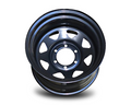 16x10 Steel Triangle-Hole Wheel Rim for 40 / 45 Series Toyota Landcruiser (-44 Offset / 6/139.7 PCD) - Black-Aussie 4x4 Pro